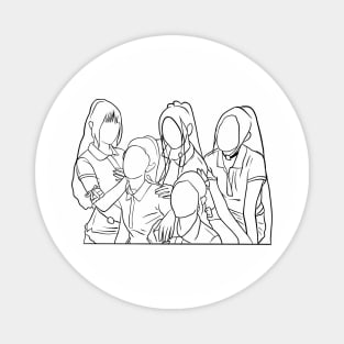 KPOP FANART | LINE ART TIE DYE version Magnet